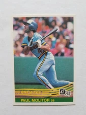 1984 Donruss Paul Molitor #107 Milwaukee Brewers
