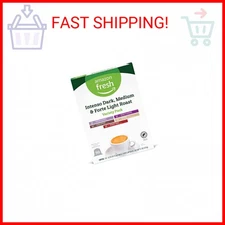Amazon Fresh Intenso Dark, Medium & Forte Light Roast Aluminum Capsules, Variety
