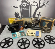 Bell & Howell 8MM Camera & Projector w/ Accessories Boxes & Manuals film cinema