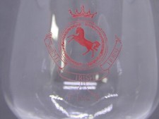 Vintage pub wine glass - Advertising The North Irish Horse Inn - N Ireland Army