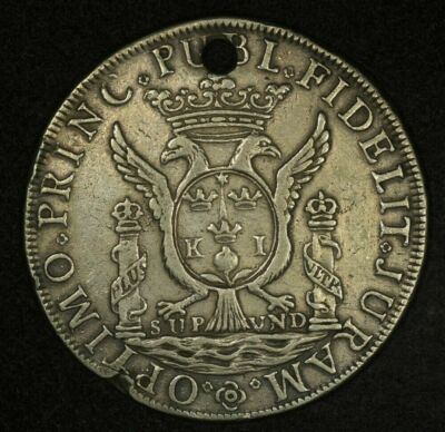 1760 Peru Silver Proclamation Medal Charles III Accesion to the Throne Rare Coin