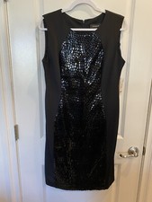 R&M Richards women’s sz 12 sleeveless dress, “little black dress” gorgeous!