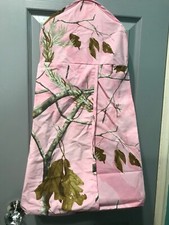 Realtree Camo Pink Baby - crib skirt  diaper stacker