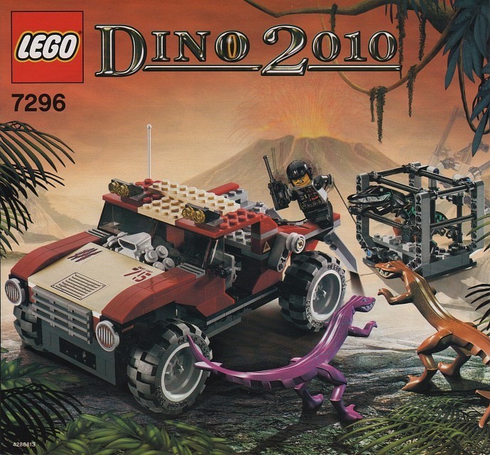 RARE 2005 LEGO 7296 DINO 2010 4WD Trapper Used complete Read 