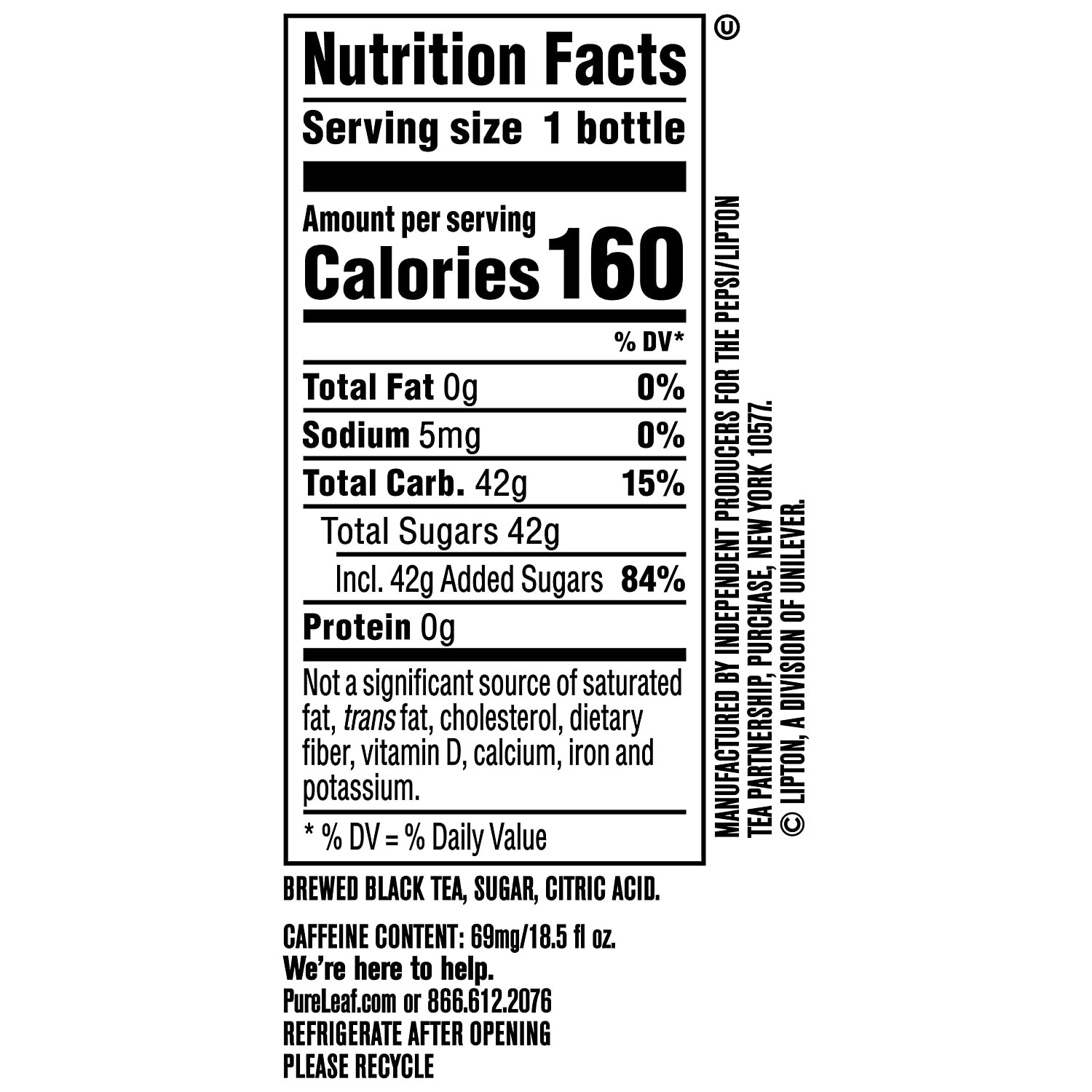 Pure Leaf Iced Tea Bottles Sweet, 18.5 Fl Oz (Pack of 12)
