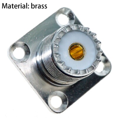 10X Flange Mount UHF Female SO-239 Jack RF Panel Connector 4 Hole Solder Cup