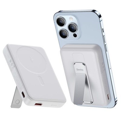BENKS Magnetic Power Bank, 10,000mAh Foldable Kickstand Wireless Portable Cha...