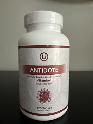 LifeBlud Antidote Li Vitamin E 120 Softgels Exp 1/2027 - New/Sealed!