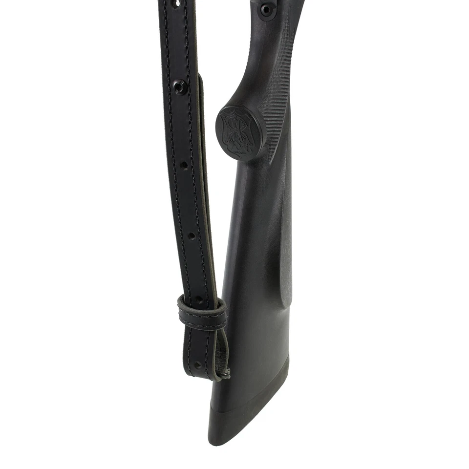 Nohma Leather Buffalo Leather Rifle Gun Sling, 1" wide, Amish Handmade, Black - Image 4 of 4