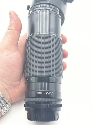 SIGMA 75-250MM F/4-5 CAMERA ZOOM LENS WITH CAPS & CASE - KONICA AR MOUNT - EX+ - Picture 4 of 17