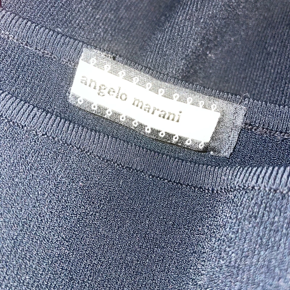 Falda Angelo Marani Bodycon Vendaje IT Talla 42 EE. UU. Talla 6 Costuras Mezcla Elástica Negra Foto 3 de 4