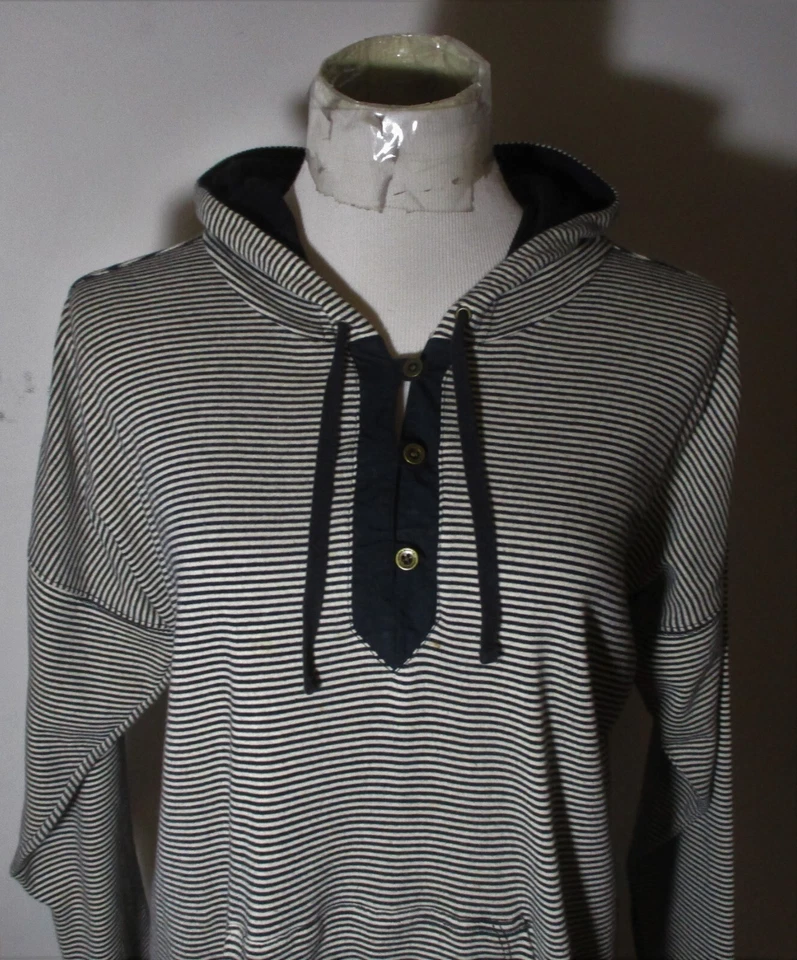 LAUREN Ralph Lauren Blue V-Neck Drawstring Hoodie Size L - Image 2 of 4