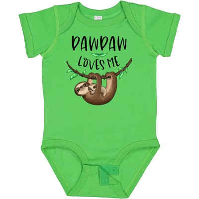 Inktastic Pawpaw Loves Me Cute Sloth And Baby Baby Bodysuit Family Sloths Child