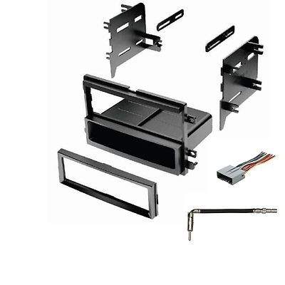 Single Din Dash Kit for Stereo Radio Install Kit W/ Wire Harness Antenna Adapter