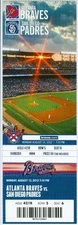 2012 Braves vs Padres Ticket: Eric Stults win/Chase Headley homered