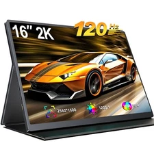 UPERFECT 16" 2560x1600 120Hz Gaming Monitor Portable Monitor Dual USB C Monitor