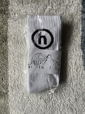 Hidden NY (New York) White/Brown Socks *Brand New* MADE IN USA