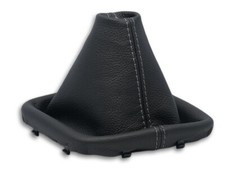 SCHALTMANSCHETTE FUR KIA CEE'D II 2012-2018 SCHALTSACK NATURLEDER NAHT GRAU