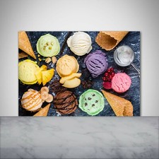 Tulup Kitchen Glass Splashback 100x70 Colorful ice cream