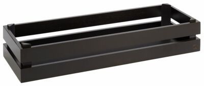 Buffet-Gestell Display SUPERBOX für GN 2/4 Platten Akazienholz schwarz