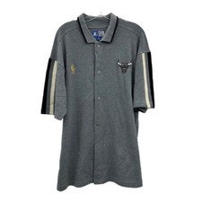 Chicago Bulls Starter L Snap Button Warm Up Collared Shirt Retro Vintage 90's