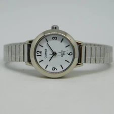 CARRIAGE by Timex Silver Tone Quartz Analog Women's Watch Sz. 6" New Battery