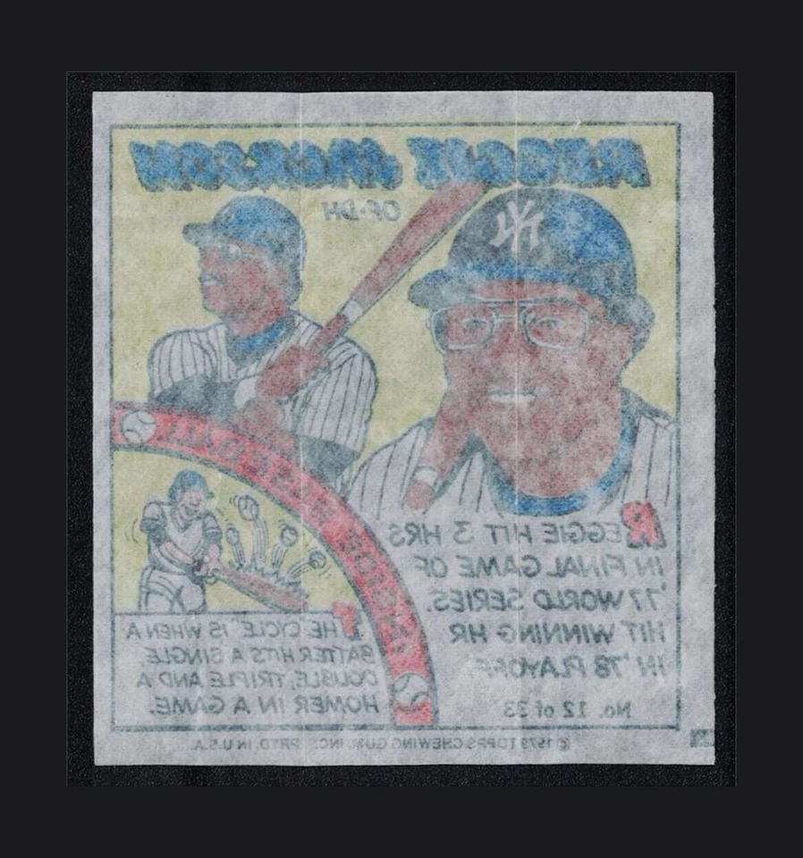 1979 Topps Bazooka MLB Bubble Gum Player Portraits #12 REGGIE JACKSON New York - Image 2 of 3