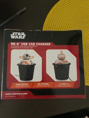 NEW Star Wars Force Awakens BB-8 USB Car Charger (2-ports)