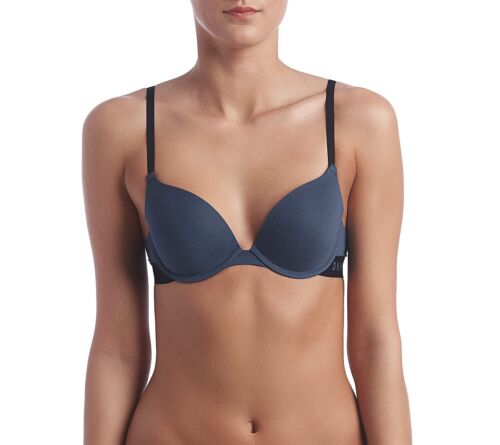 DKNY Womens Intimate Intimates Classic Custom Lift Bra,Steel Blue/Black,38D - Picture 1 of 4