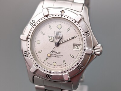 Tag Heuer 2000 Professional Quartz 962.213 Gray Dial Date Tag Heuer 2000 Professional Quartz 962.213 Gray Dial Date