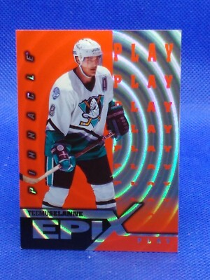 1997-98 Pinnacle Epix Orange Play Teemu Selanne #E15 HOF