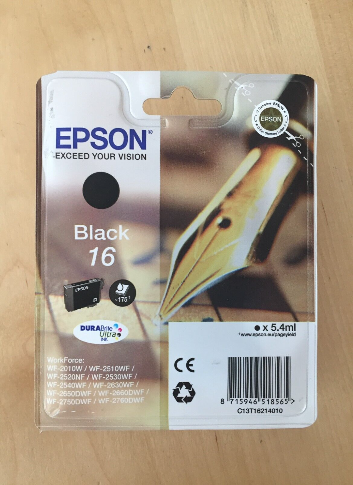 Epson C13t16214012 (16) Ink Cartridge 175 Pages, 5Ml Black - Image 20