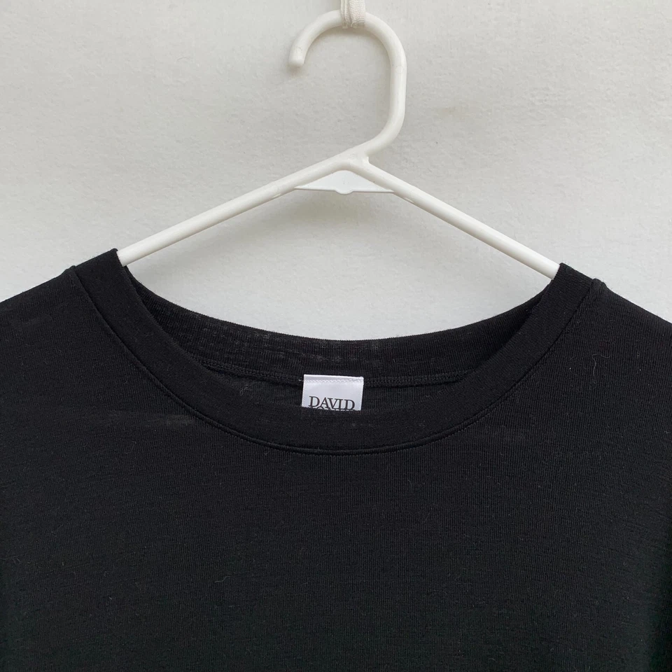 ☘️ Womens David Jones Wool Short Sleeve Knit Jumper Base Layer Thermals Size XL Foto 2 de 4