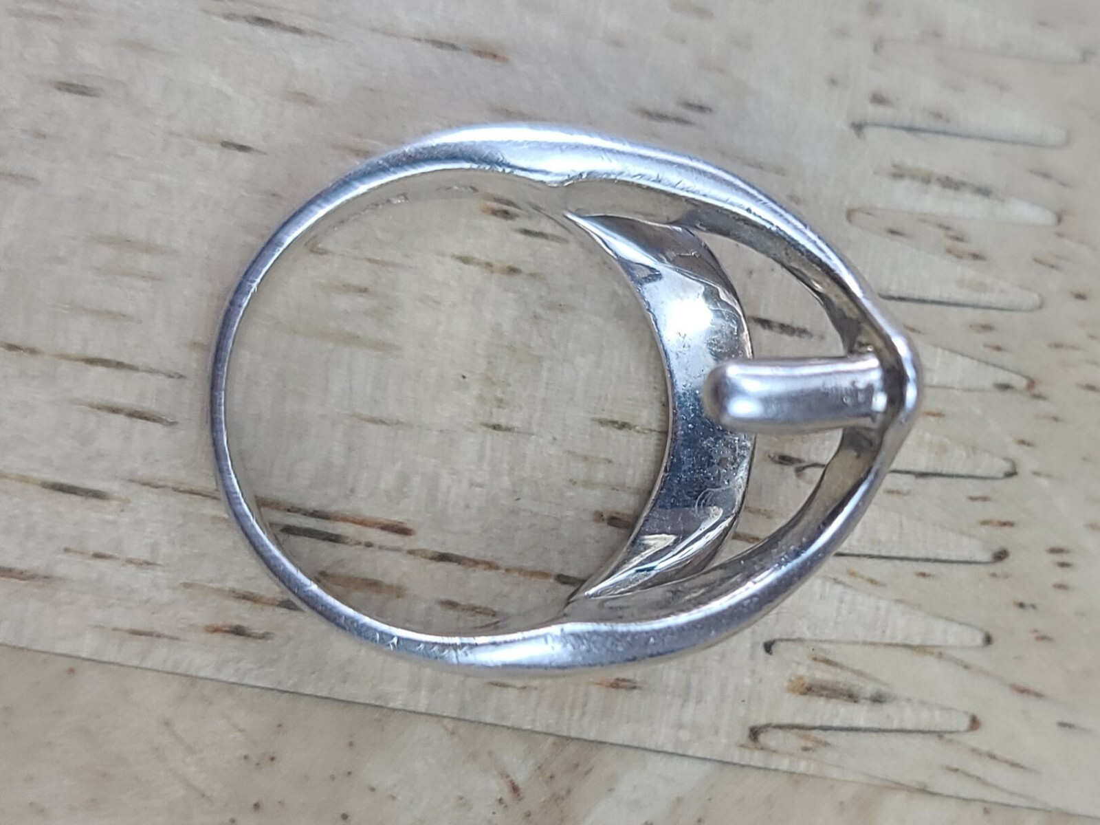 Sterling 925 Solid Silver Modernist Ring Size 6.7… - image 11