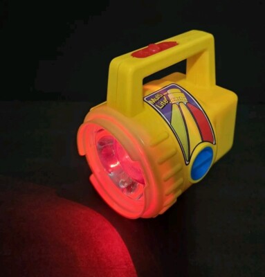 Vintage 1988 Multi-Lite Unimax Green Yellow Red Filters Flashlight Toy NIB