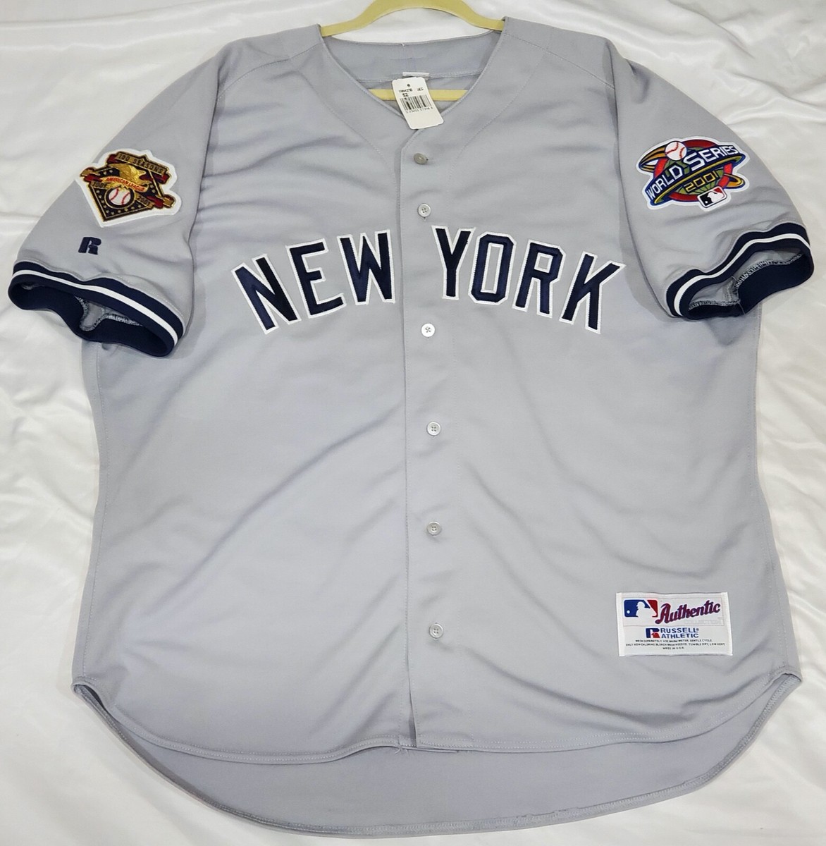 AUTHENTIC RUSSELL ATHLETIC 52 2XL DAVID WELLS NEW YORK YANKEES