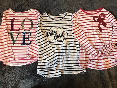Lot De Hauts Manches Longues The Children's Place Pour Fille Taille 7/8 - Occasion Très Bon état, Multicolore