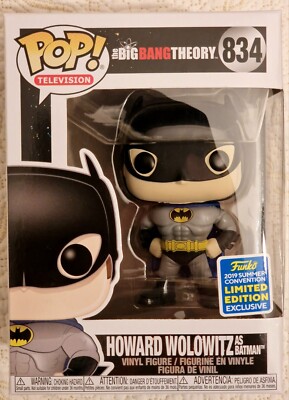 Funko POP Big Bang Theory Howard Wolowitz as Batman 834 SDCC 2019 Exclusive #834