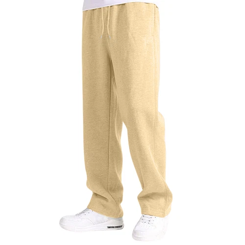 Herren Fleece gefütterte Jogginghose weites gerades Bein Hose unten Sweatpants Jogger - Bild 19 von 54