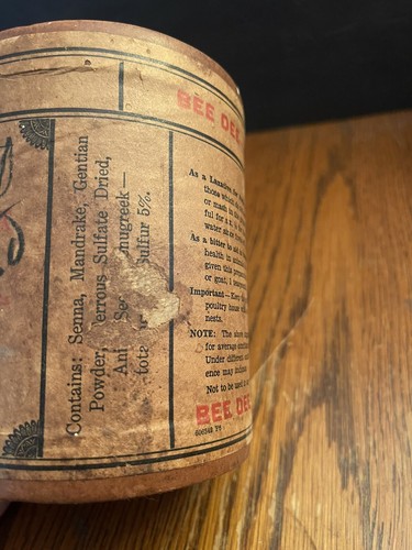 ANTIQUE BEE DEE STOCK MEDICINE POULTRY AND STOCK ADVERTISING FARM UNOPENED - Picture 5 of 24
