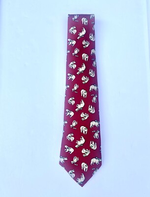 Boys GAP Red Winter BEARS Tie