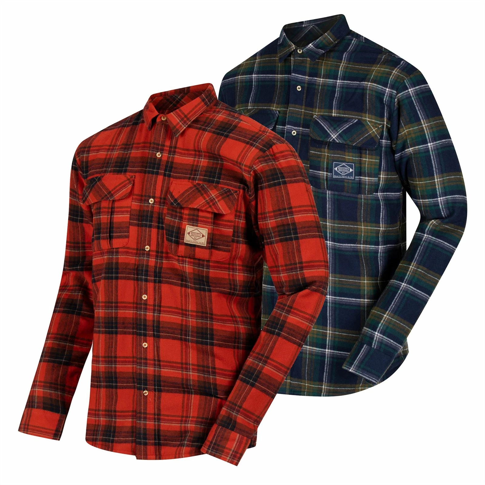 Regatta Mens Tyrus Fleece Lined Long Sleeved Lumberjack Shirt Check