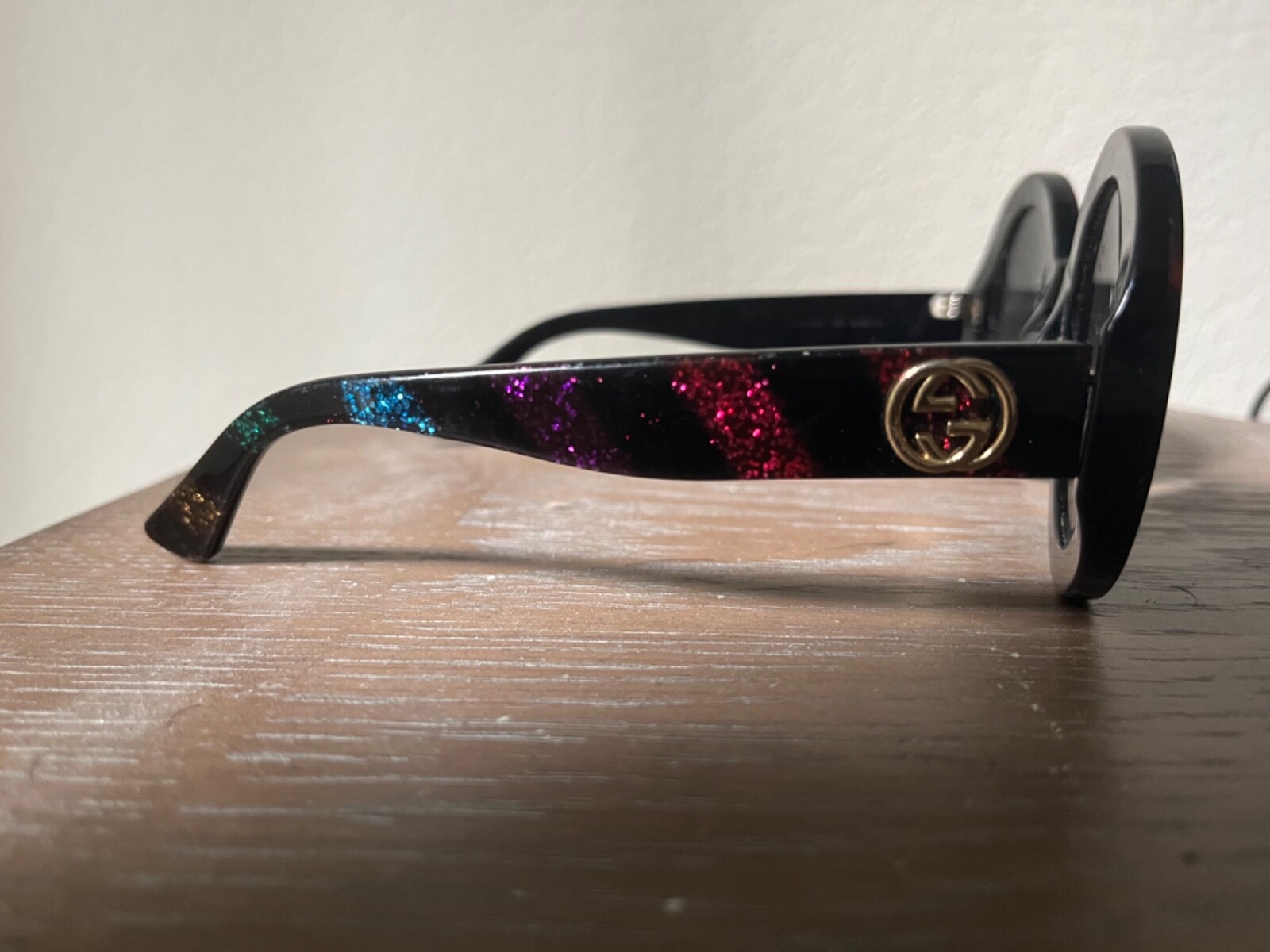 GUCCI multicolored glitter rainbow sunglasses Cir… - image 2