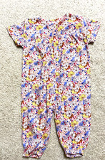 Zara Baby Girls Collection Floral Jumpsuit Romper Short Sleeve 9-12 Months New
