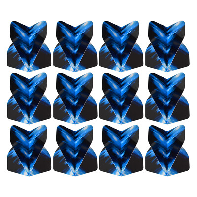 Flights Dart, 12er Pack PET Standard Darts für Weichstahlspitze, blau