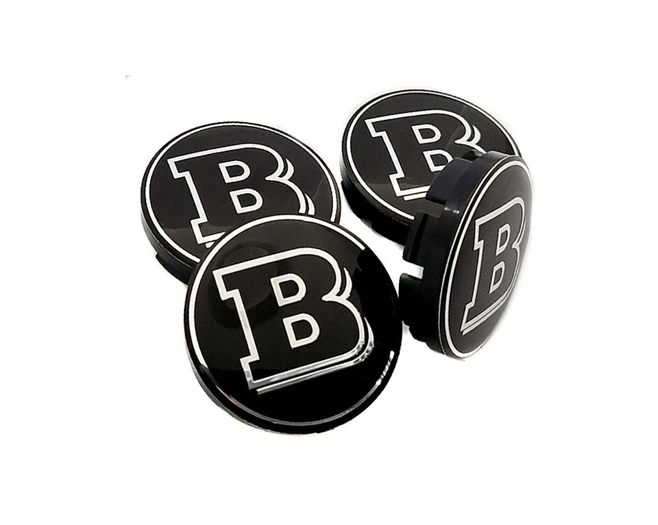4x 56mm Coprimozzo per Smart 451 453 Brabus Logo Copricerchio Copricerchi Auto - Immagine 2 di 4