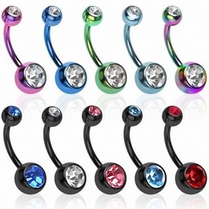 piercing ombelico titanio