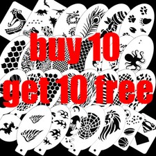 Face Paint Stencil BUY 10 GET 10 FREE for Kids and Art Work Reusable Washable