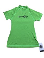 Rip Curl Wetsuit Rash Guard Green Shirt Stretch M Short Sleeve Brand New