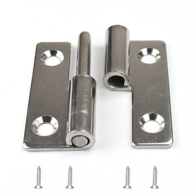 4Pcs 2-Inch Long Steel Small Slip Joint Hinge,Lift off Door Hinges Right Hand